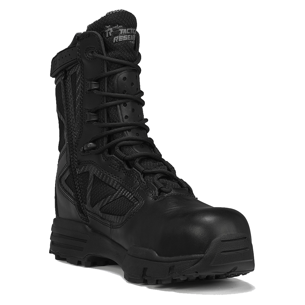 Tactical Research TR998ZWPCT Chrome Waterproof Side Zip Boots - Black