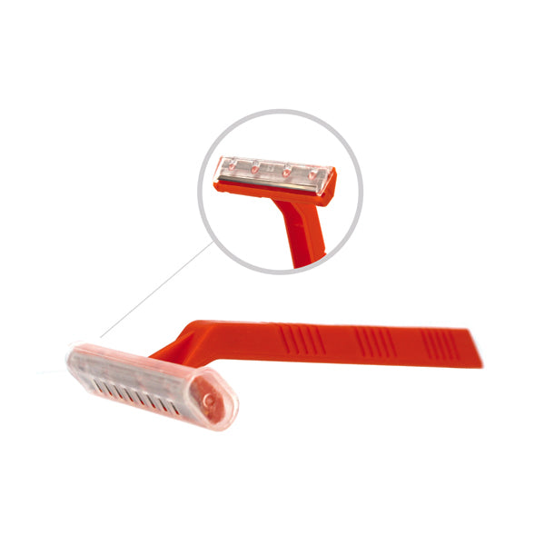 RAZ1 Orange Single Blade Razors | American Detention Supplies