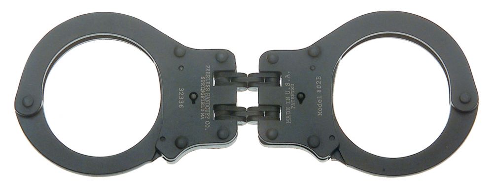 Peerless Model 801C / 802C Hinged Handcuffs - Nickel or Black Finish