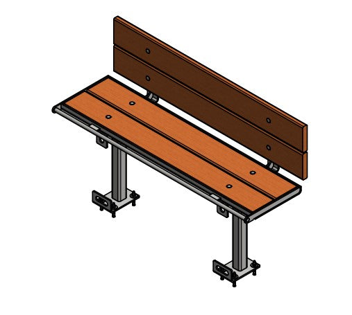 Prisoner Bench with Backrest
