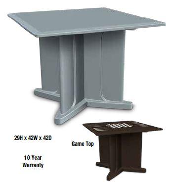Cortech 66750 Endurance Square Top Table with X-Base