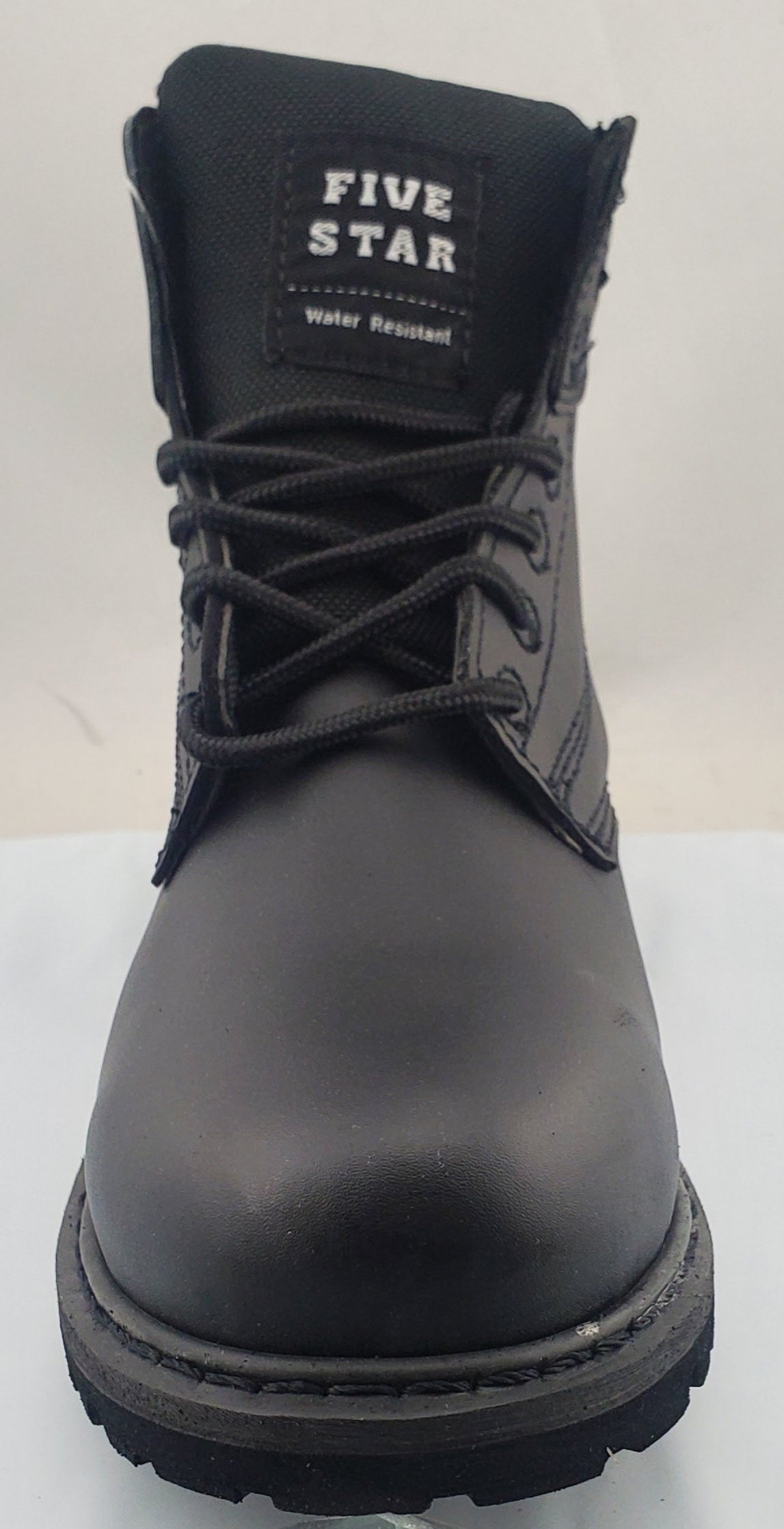 Men s 6 Leather Non Metal Inmate Boots Black American Detention Supplies