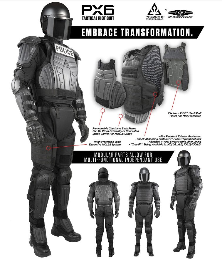 riot gear Damascus Gear PX6 Tactical Riot Suit