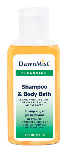 Dawn Mist MS02 Bath and Body Shampoo 2 oz. Clear Bottle (Case)