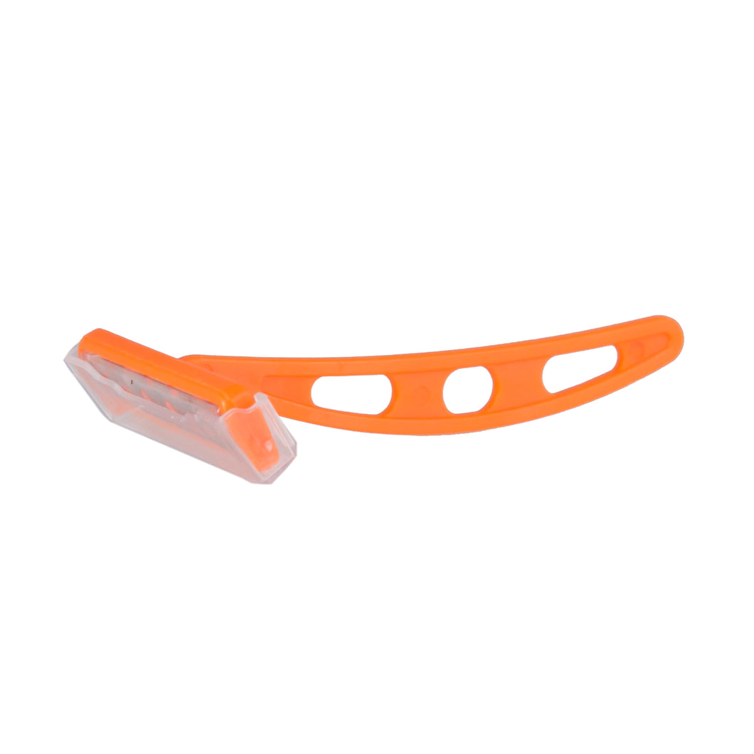 Dawn Mist SR1801C Security Cover Clear Single-Edge Security Razors with Orange Handle (Case)