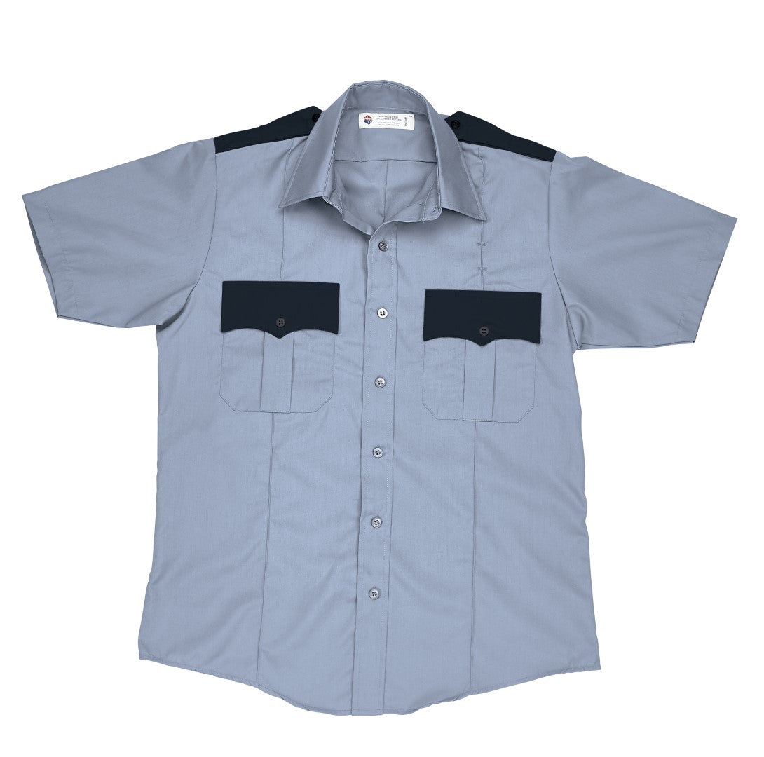 Load image into Gallery viewer, Liberty Uniform 747M Men&#39;s Short Sleeve Poplin Two-Tone Police Shirt
