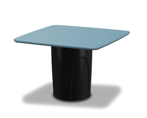 Norix Jupiter Cylinder Base Table with Square Top