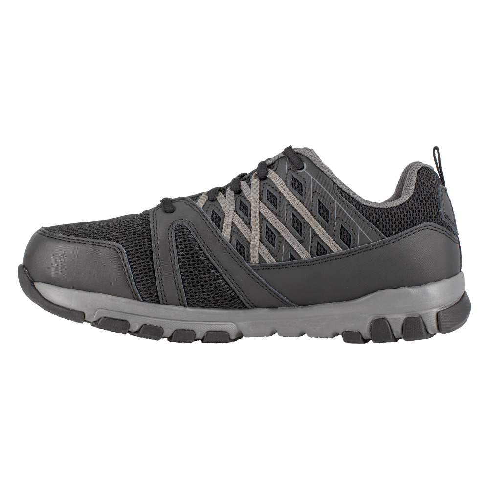 Load image into Gallery viewer, Reebok RB416 Women&#39;s Steel Toe Athletic Oxford - Black-Grey
