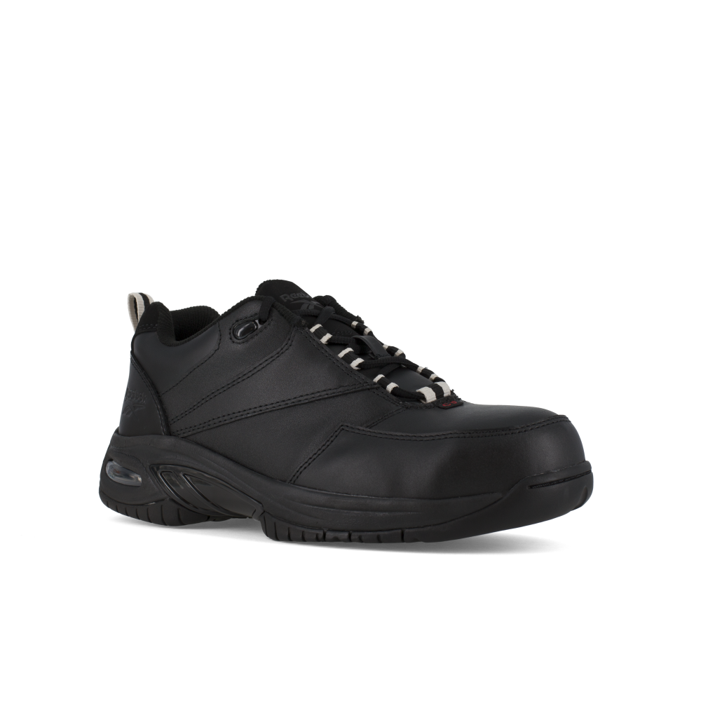 Load image into Gallery viewer, Reebok RB417 Women&#39;s Tyak Athletic Composite Toe Work Shoes - Black
