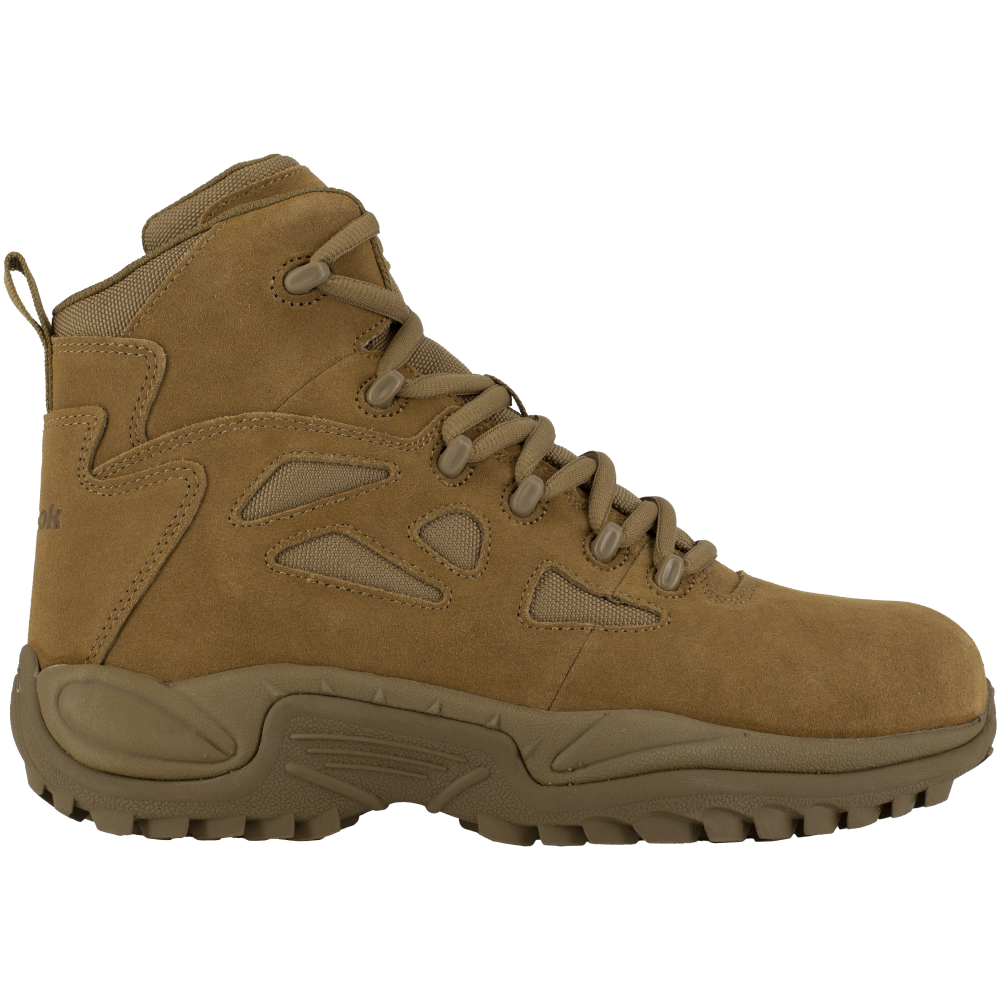 Load image into Gallery viewer, Reebok RB8650 Men&#39;s Rapid Response Composite Toe Tactical Boots - Side Zip - Coyote
