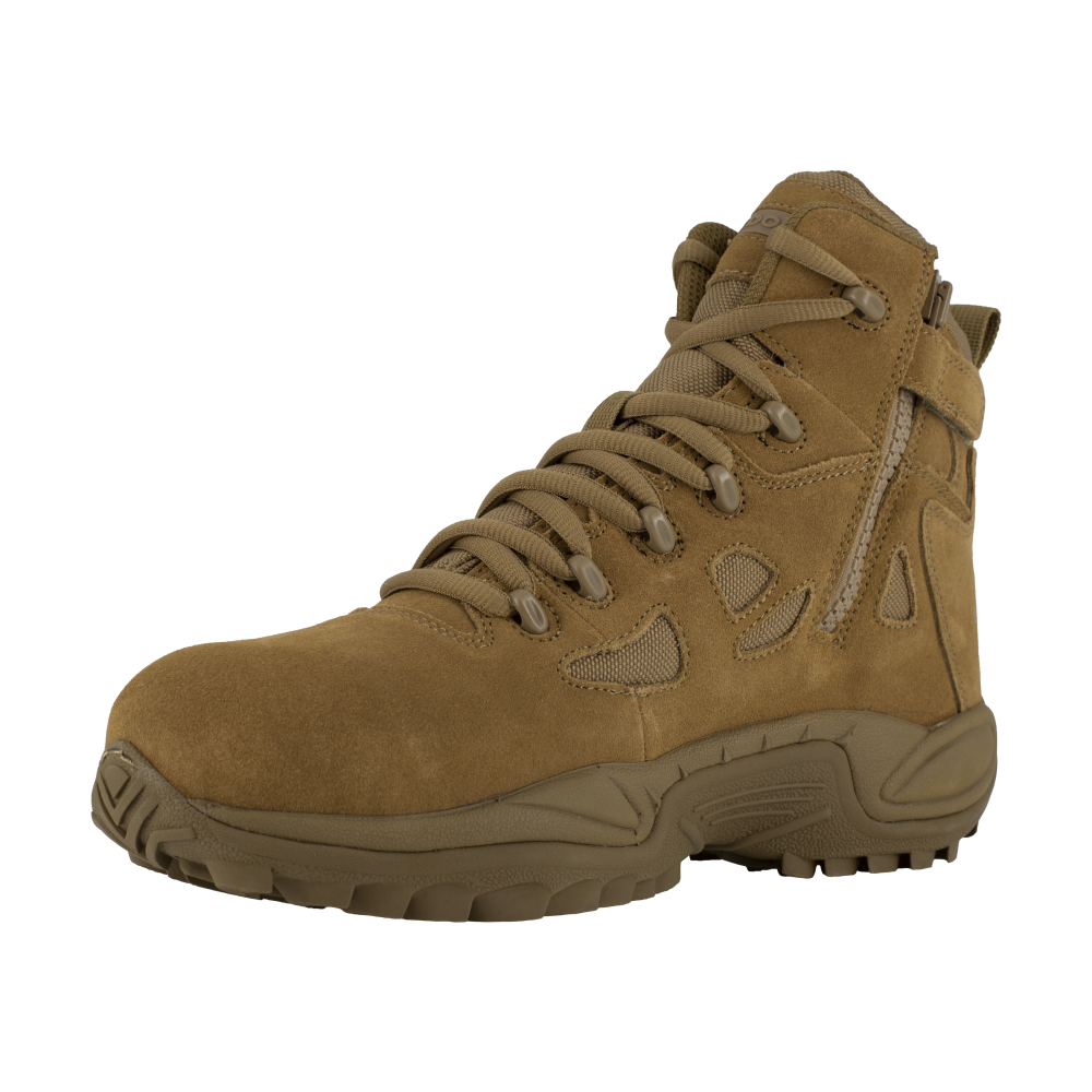 Load image into Gallery viewer, Reebok RB8650 Men&#39;s Rapid Response Composite Toe Tactical Boots - Side Zip - Coyote
