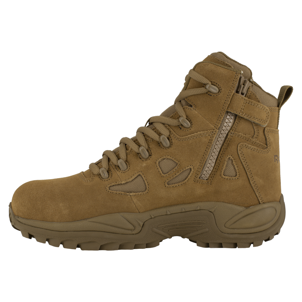 Load image into Gallery viewer, Reebok RB8650 Men&#39;s Rapid Response Composite Toe Tactical Boots - Side Zip - Coyote
