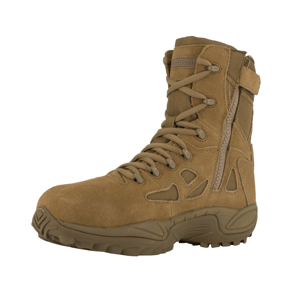 Load image into Gallery viewer, Reebok RB8850 Men&#39;s Rapid Response Stealth Composite Toe Tactical Boots - Side Zip - Coyote
