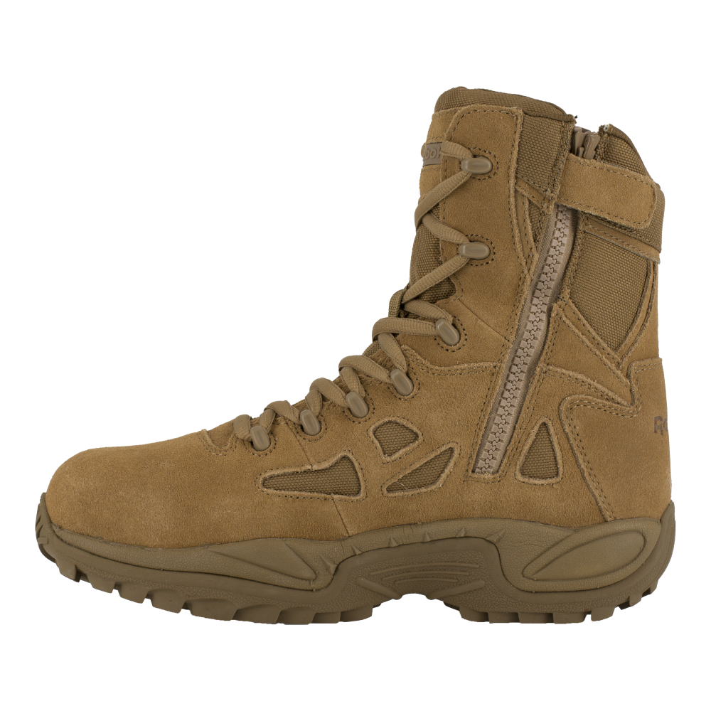 Load image into Gallery viewer, Reebok RB8850 Men&#39;s Rapid Response Stealth Composite Toe Tactical Boots - Side Zip - Coyote
