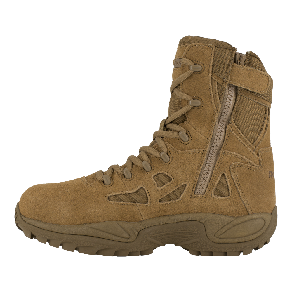 Load image into Gallery viewer, Reebok RB885 Women&#39;s Rapid Response Composite Toe Tactical Boots - Side Zip - Coyote
