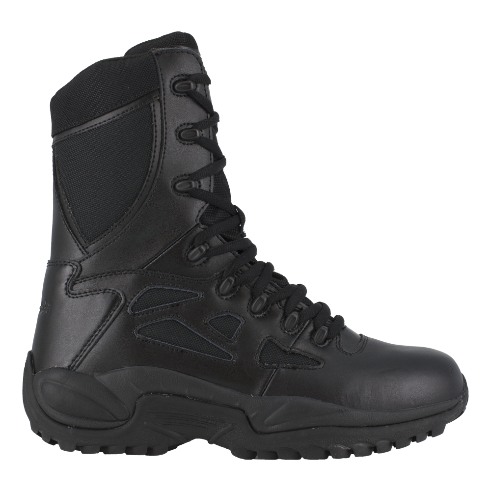 Reebok RB8875 Men's Rapid Response Tactical Boots - Side Zip - Black