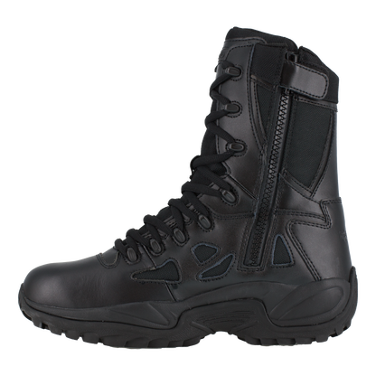Reebok RB8875 Men's Rapid Response Tactical Boots - Side Zip - Black