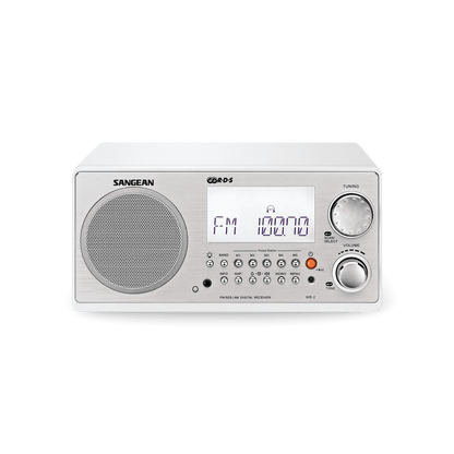Sangean WR-2CL Digital AM-FM Wooden Cabinet Table-Top Radio - Clear