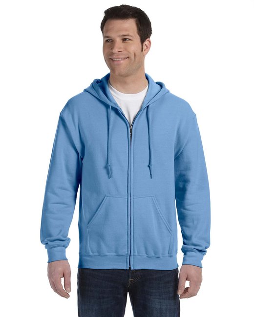 Men's Activewear Zipper Hooded Sweatshirt with Drawstring & Pocket