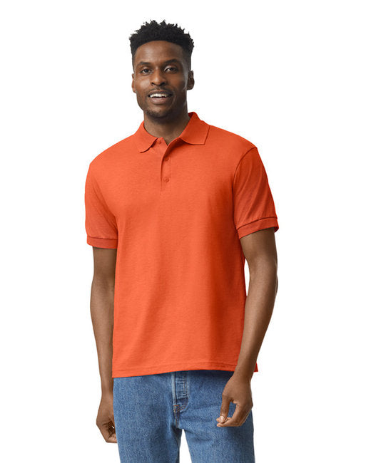 Orange polo shirt men sale