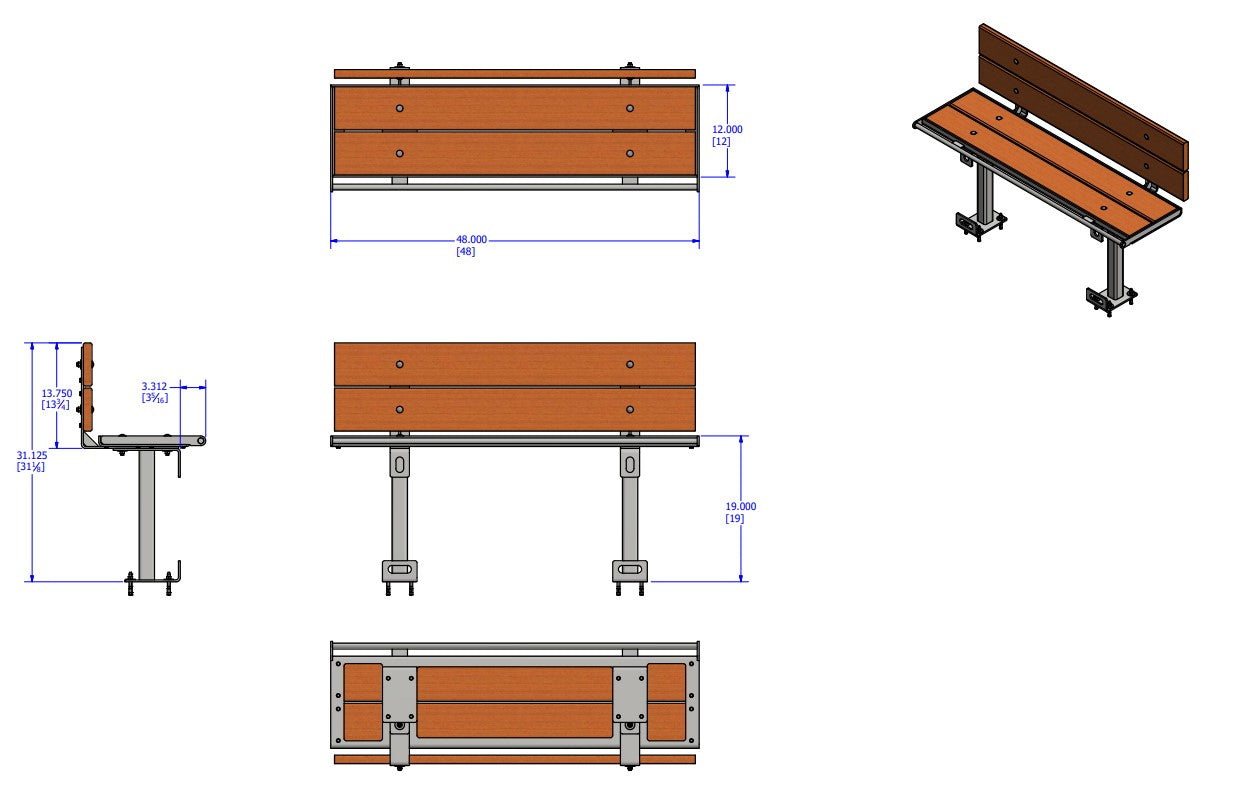 Load image into Gallery viewer, Prisoner Bench with Backrest
