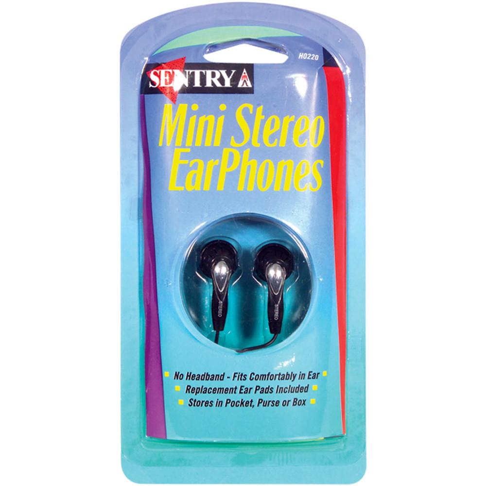 Sentry Black Mini Stereo In-Ear Headphones