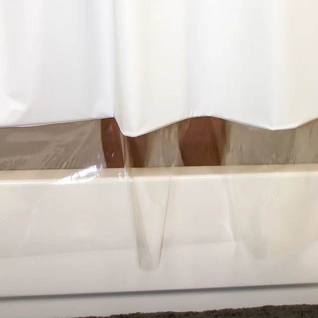 Breakaway Shower Curtains with See-Thru Modesty Top and Bottom