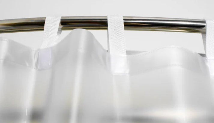 Hookless Shower Curtain with Velcro Loop Header