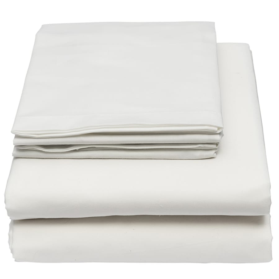 Load image into Gallery viewer, White T180 Percale Bed Sheets - Flat Sheets
