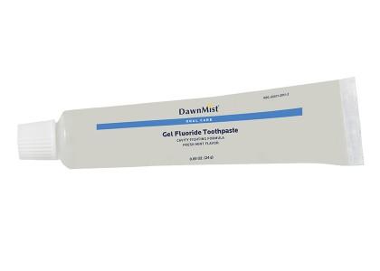 Dawn Mist GTP4661 Toothpaste 0.85 oz. Clear Gel Plastic Tube (Case)