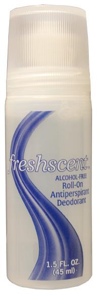 FreshScent D15C 1.5 oz Clear Roll-On Deodorant (alcohol free) (Case)
