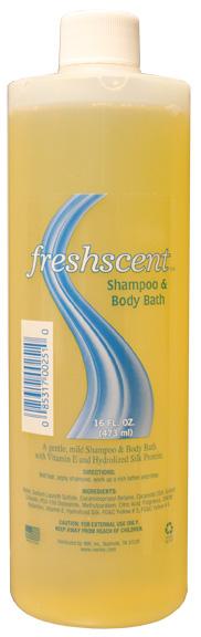 FreshScent FS16 2-in-1 Shampoo and Body Bath - 16 oz. bottle (Case)