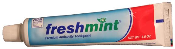 FreshMint TPADA3 Fluoride Toothpaste 3 oz. - ADA Approved (Case)