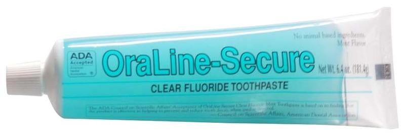OraLine Secure 6.4 oz ADA Clear Toothgel (case)
