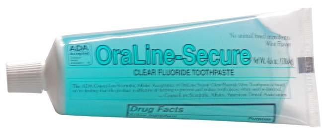 OraLine Secure 4.6 oz ADA Clear Toothgel (case)