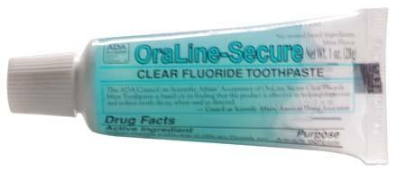 OraLine Secure 1.0 oz ADA Clear Toothgel (case)