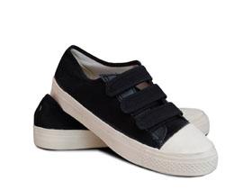 Load image into Gallery viewer, Low-Top Canvas Triple Velcro Basketball Sneakers
